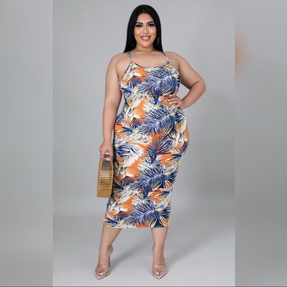 Palm Print Dress - Picture 4 of 4